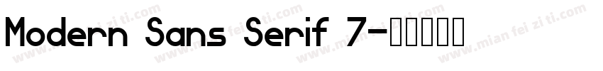 Modern Sans Serif 7字体转换